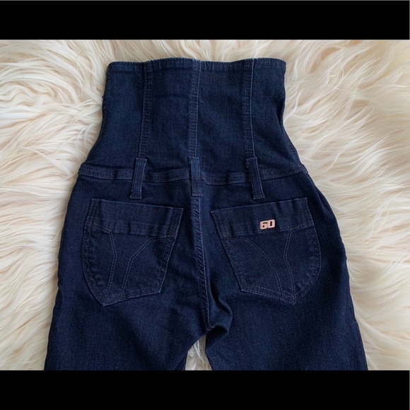 Miss Sixty Dk Blue Corset Skinny Jeans Sz 24 - Picture 6 of 8